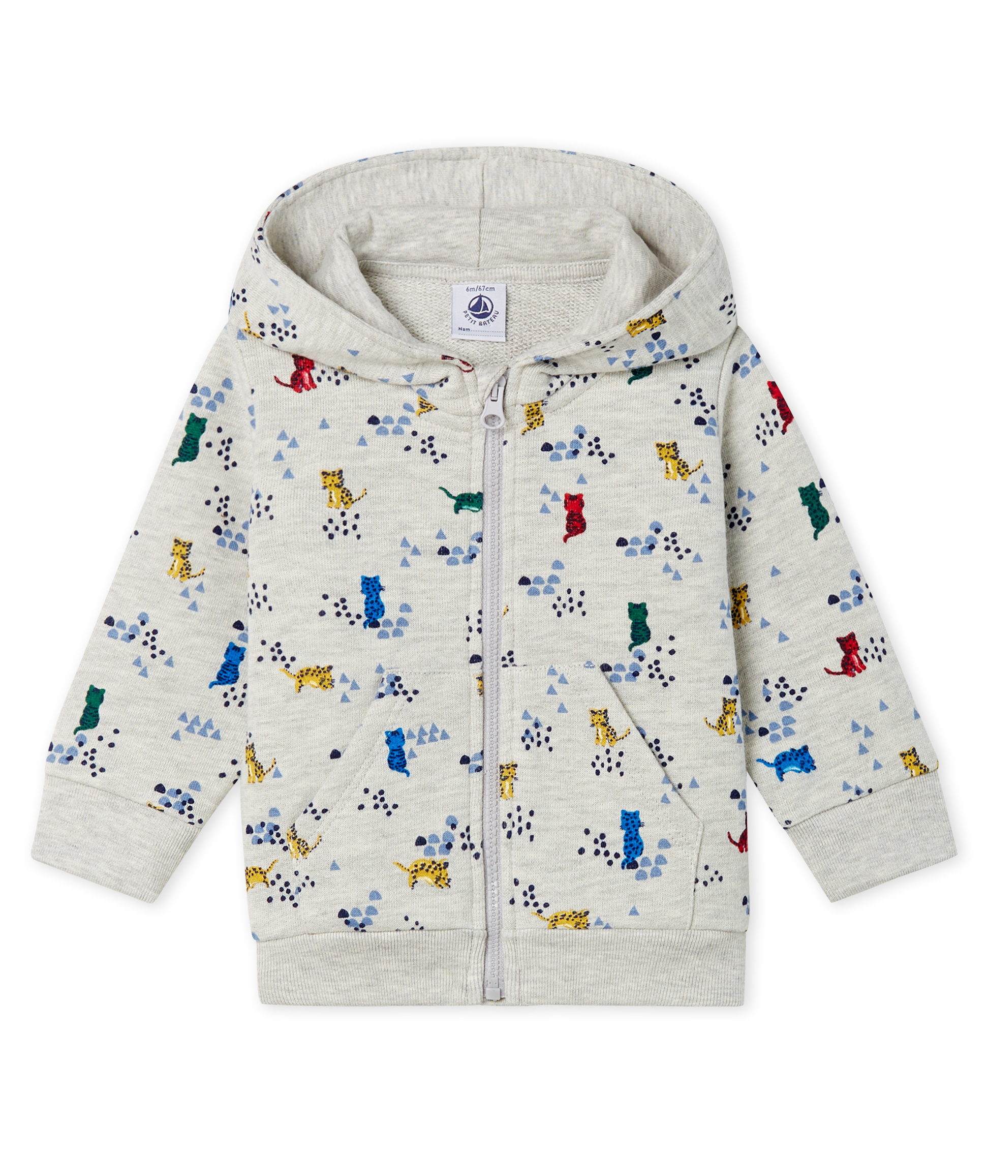 Sudadera con capucha de muletón estampada para bebé niño