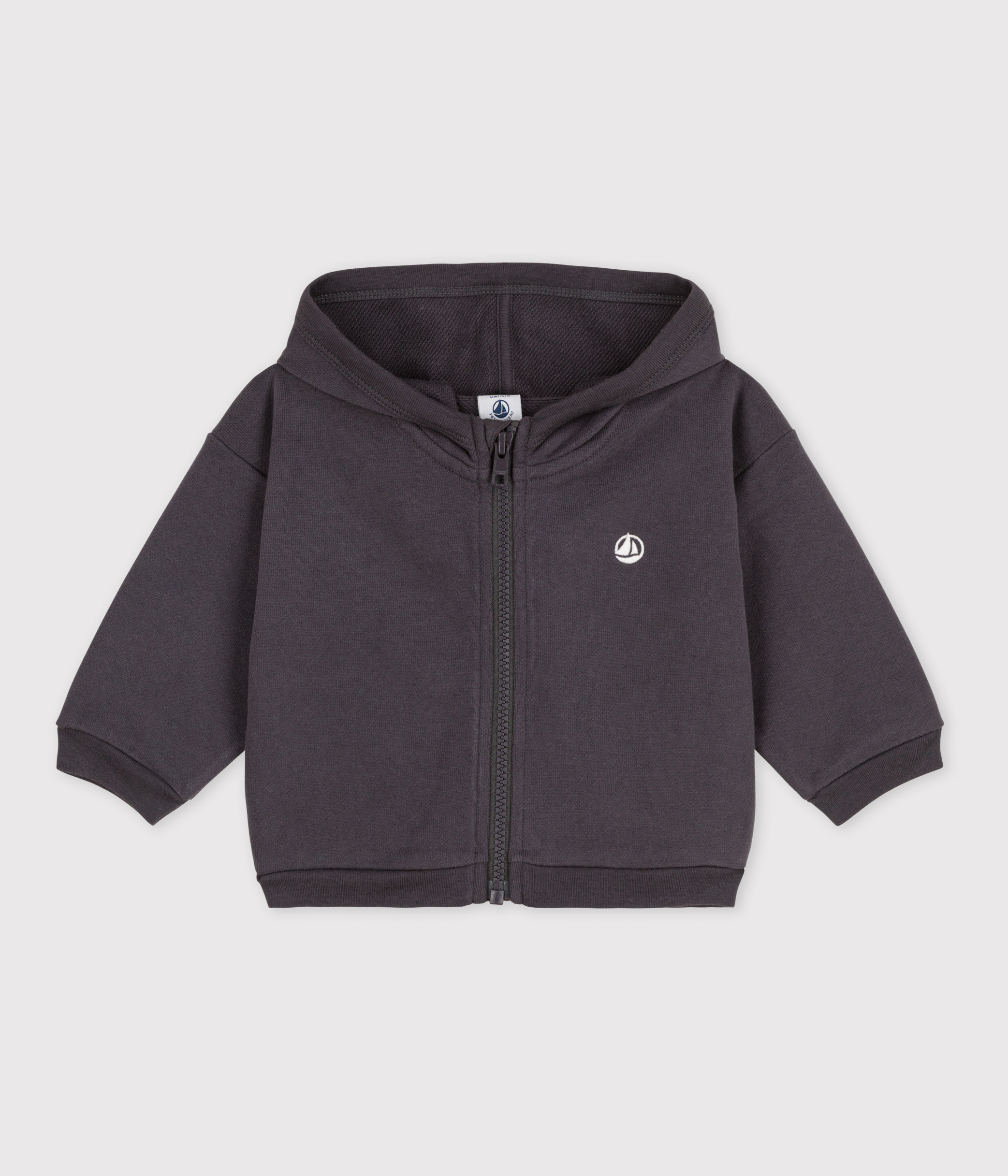 Petit Bateau Sudadera Con Capucha Bébé Garçon - Sweat à Capuche Bio Avec Message Et Ouverture Dos