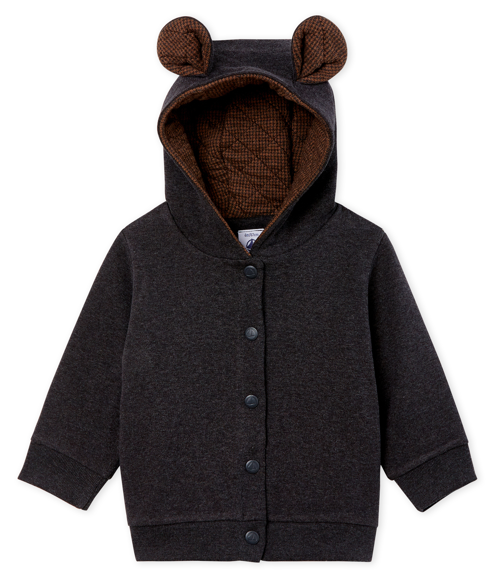 Sudadera con capucha de punto de elastano para bebé niño