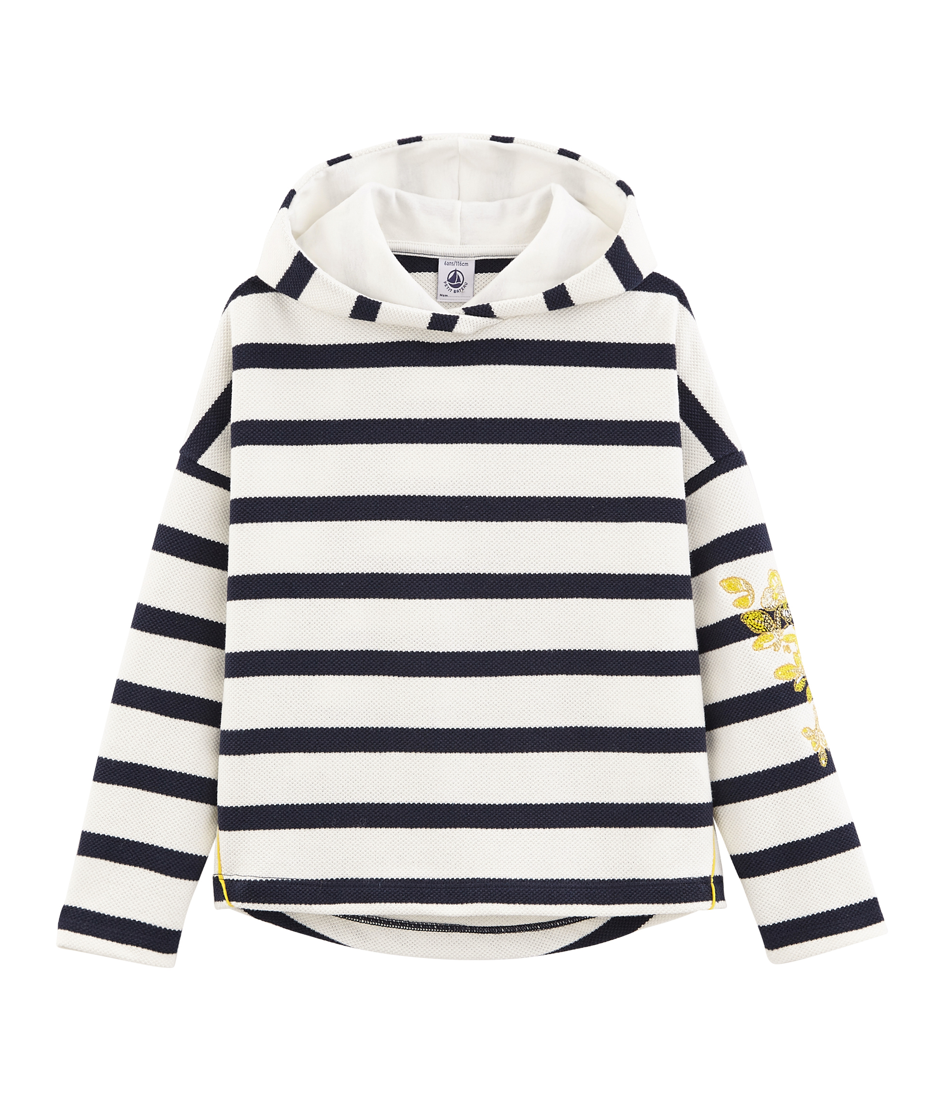 Jersey marinero con capucha infantil para niña