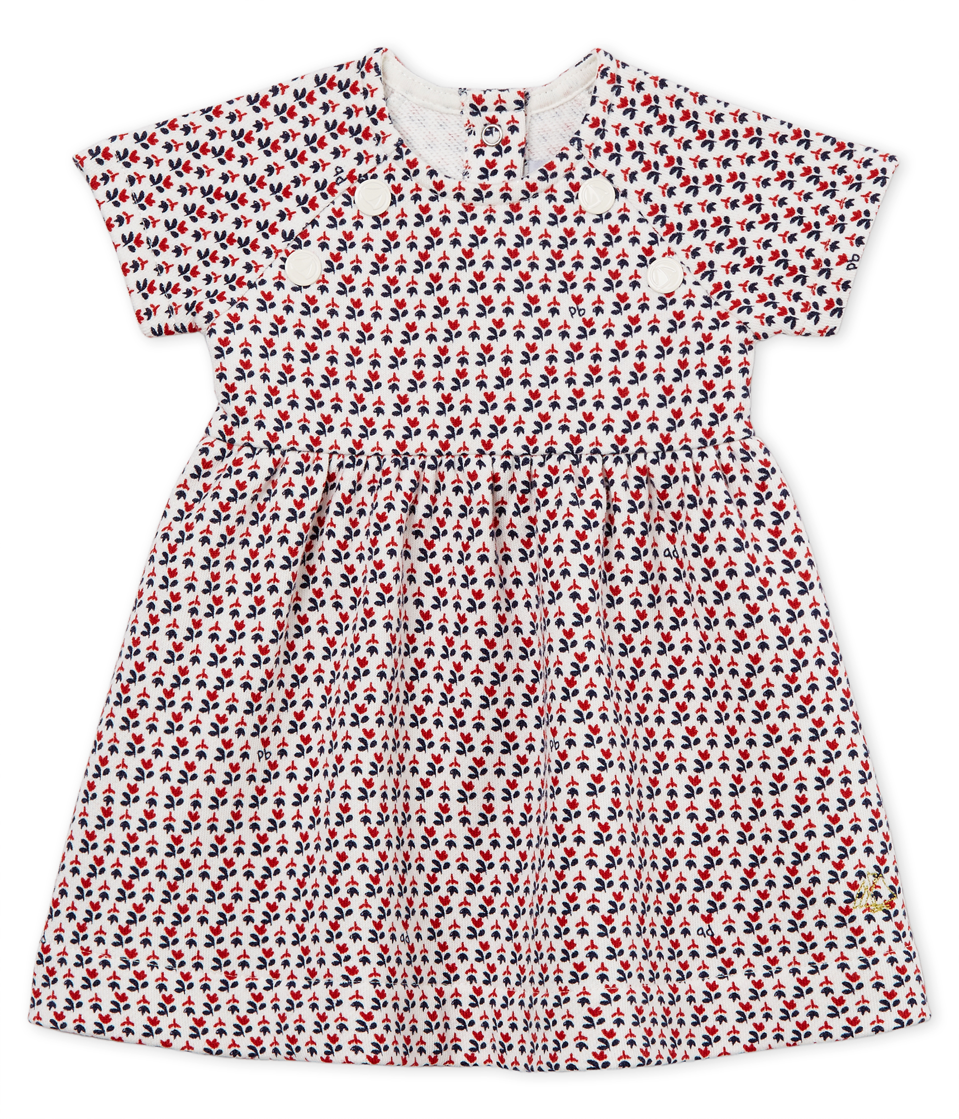 Vestido manga corta estampado para bebé niña