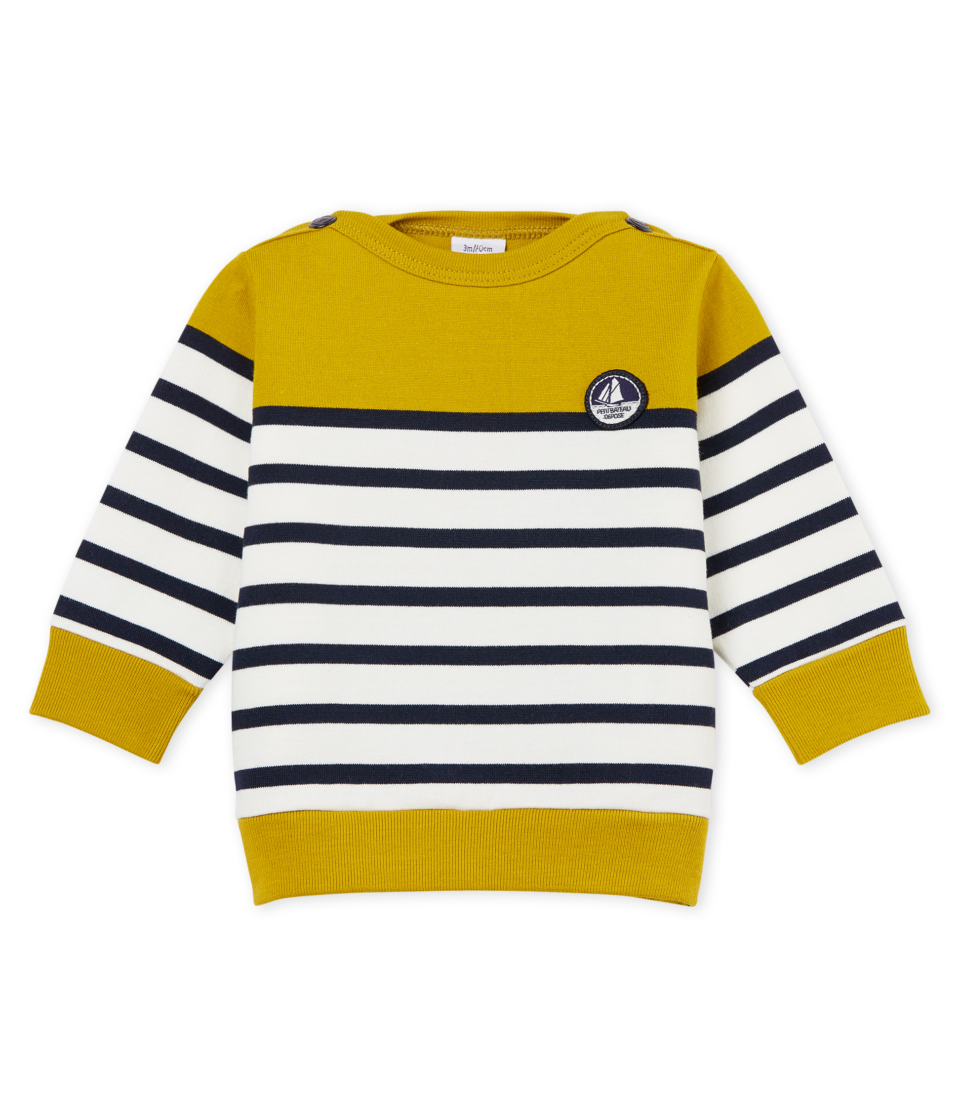 Sudadera de rayas marineras colorblock para bebé niño