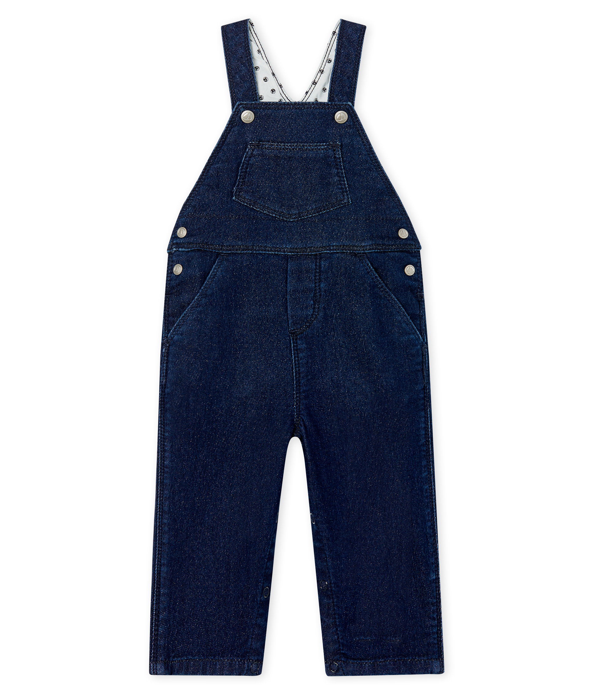 Peto largo de tela efecto vaquero para bebé unisex