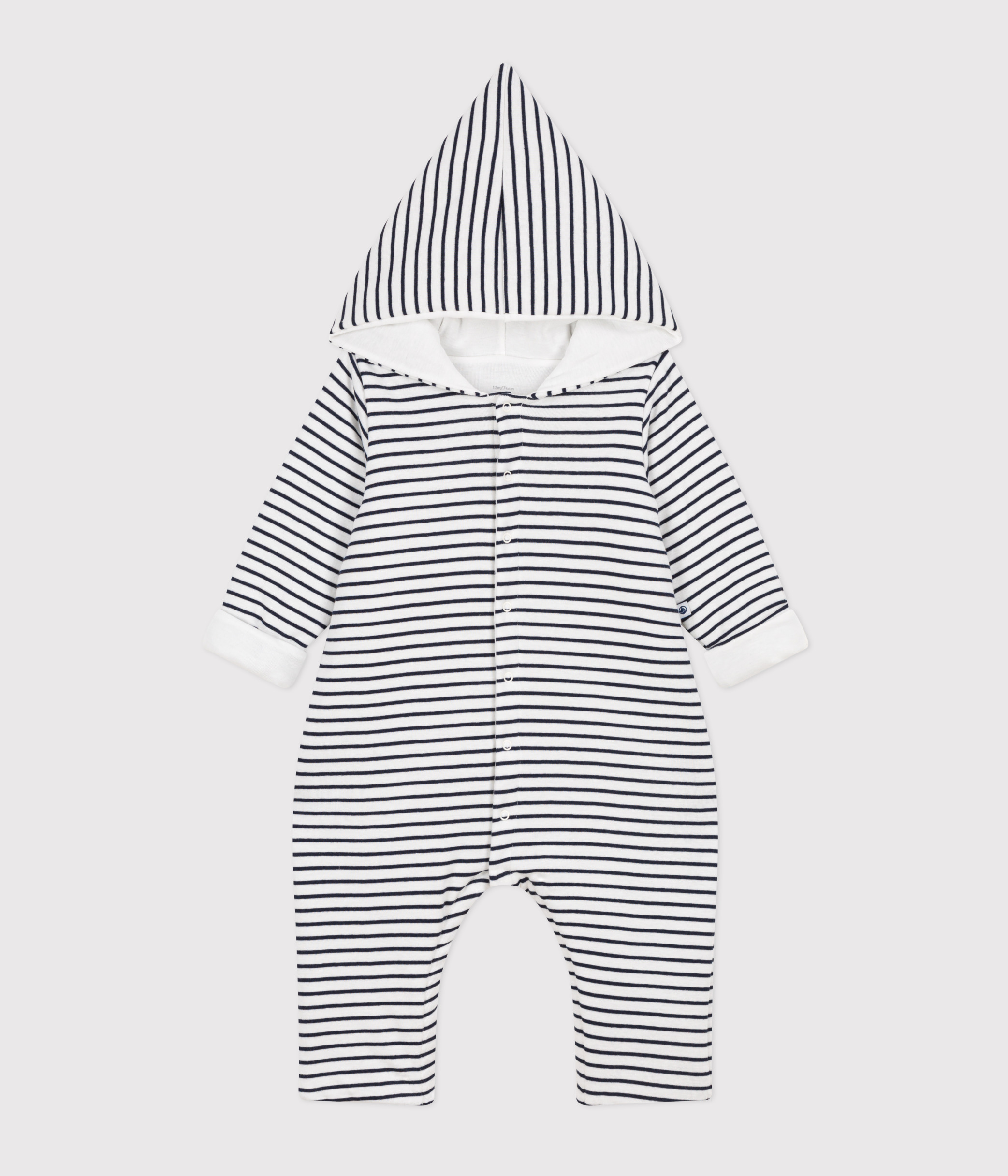 Mono Largo Para Bebé Unisex De Petit Bateau - 100% Algodón, Manga Larga, Cierre Clásico